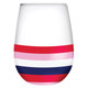 Stemless Wine Glass - Stripes Stemless Wine Glass - Stripes